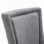 Chaise de salle à manger Ultra avec tissu épaissi et clous décoratifs en bronze, lot de 2