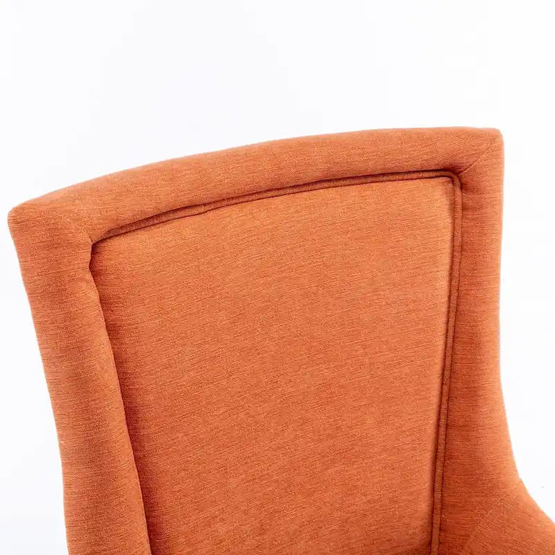 Chaise de salle à manger Ultra avec tissu épaissi et clous décoratifs en bronze, lot de 2