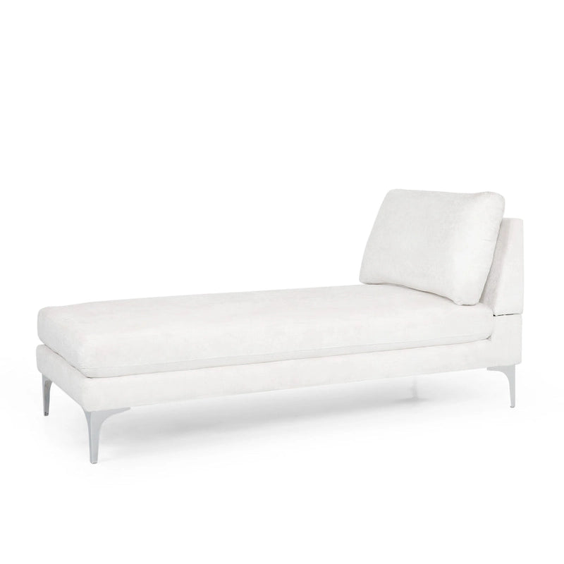 Chaise longue contemporaine en tissu Beamon par Christopher Knight Home - 69,00 L x 29,00 l x 30,00 H
