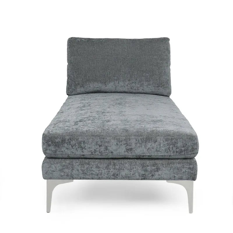 Chaise longue contemporaine en tissu Beamon par Christopher Knight Home - 69,00 L x 29,00 l x 30,00 H