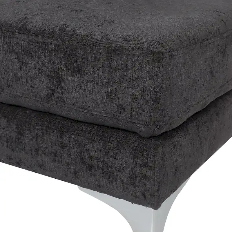Chaise longue contemporaine en tissu Beamon par Christopher Knight Home - 69,00 L x 29,00 l x 30,00 H