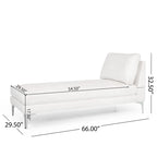 Chaise longue contemporaine en tissu Beamon par Christopher Knight Home - 69,00 L x 29,00 l x 30,00 H
