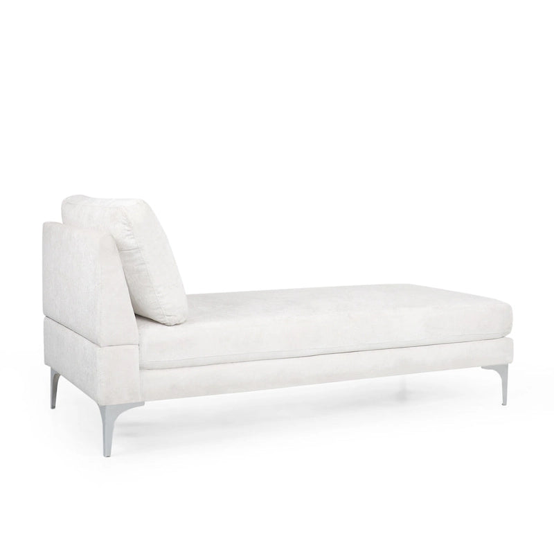 Chaise longue contemporaine en tissu Beamon par Christopher Knight Home - 69,00 L x 29,00 l x 30,00 H