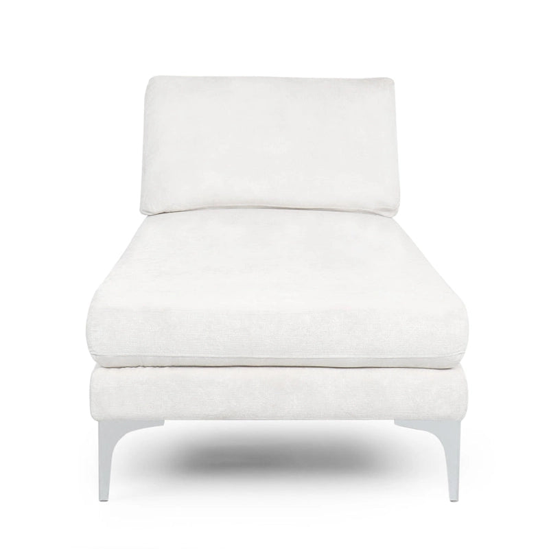 Chaise longue contemporaine en tissu Beamon par Christopher Knight Home - 69,00 L x 29,00 l x 30,00 H
