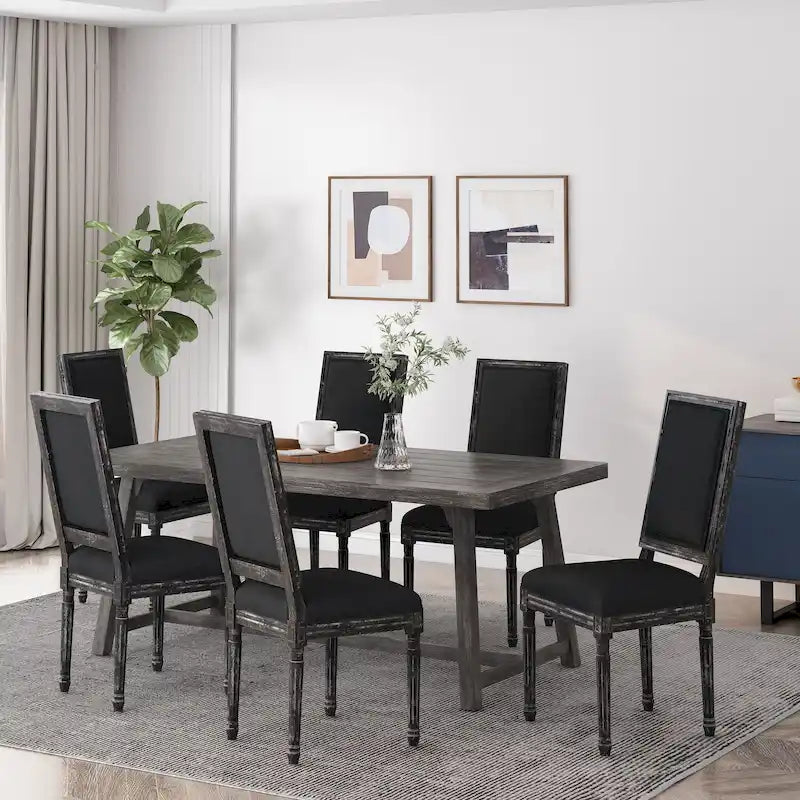 Chaise de salle à manger Regina Wood rembourrée par Christopher Knight Home