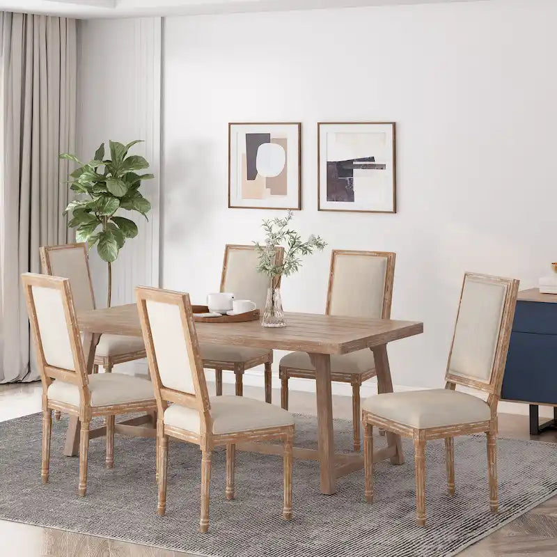 Chaise de salle à manger Regina Wood rembourrée par Christopher Knight Home