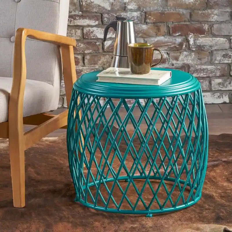 Table d'appoint ronde à treillis de 48 cm Bryony par Christopher Knight Home