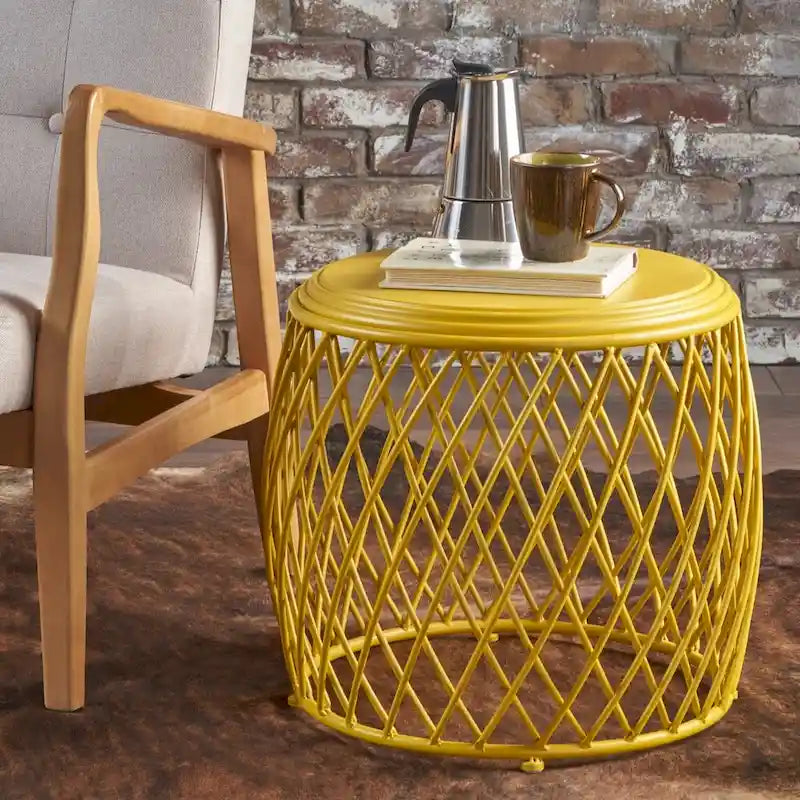 Table d'appoint ronde à treillis de 48 cm Bryony par Christopher Knight Home