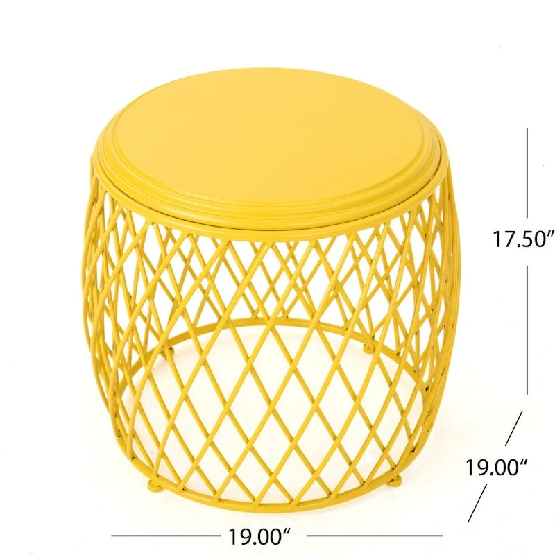 Table d'appoint ronde à treillis de 48 cm Bryony par Christopher Knight Home
