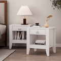Table de chevet en faux bois avec tiroir (lot de 2) par