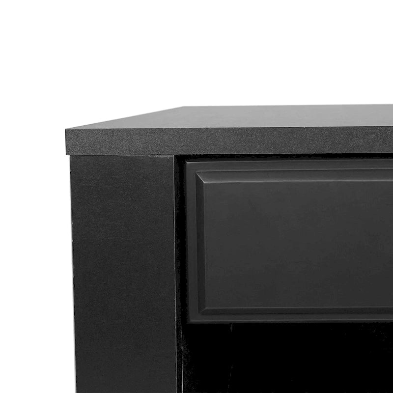 Table de chevet en faux bois avec tiroir (lot de 2) par