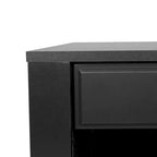 Table de chevet en faux bois avec tiroir (lot de 2) par
