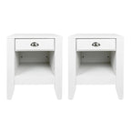 Table de chevet en faux bois avec tiroir (lot de 2) par