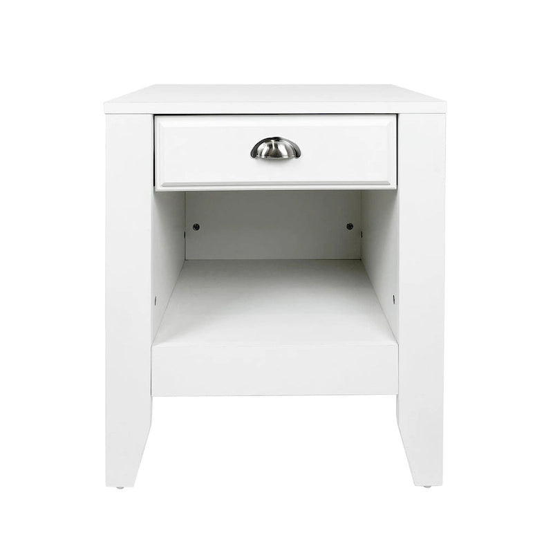 Table de chevet en faux bois avec tiroir (lot de 2) par