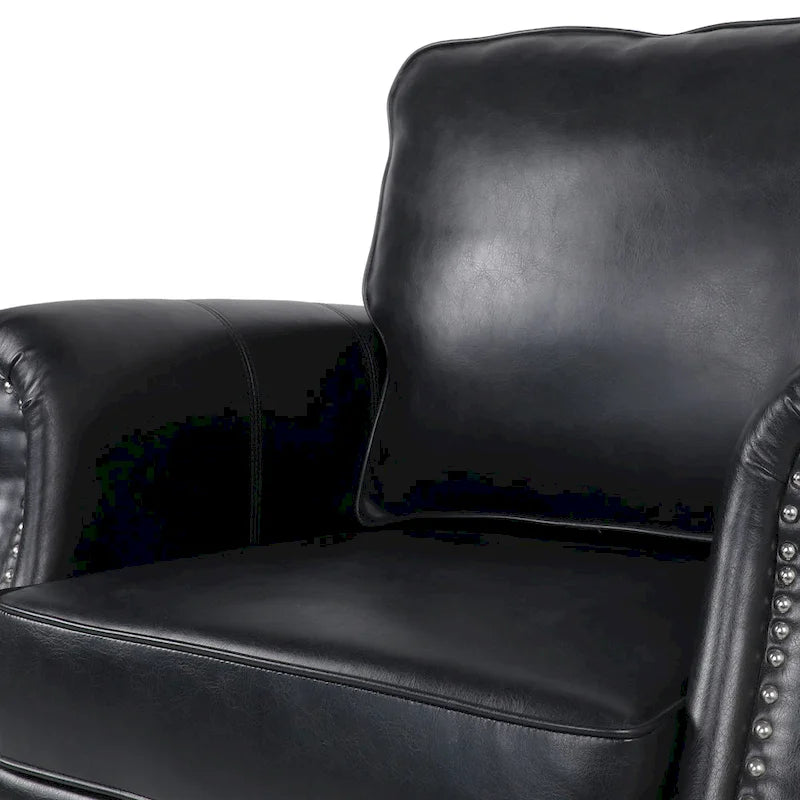 Fauteuil Club en Similicuir Dowd avec Clous Décoratifs par Christopher Knight Home