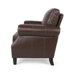 Fauteuil Club en Similicuir Dowd avec Clous Décoratifs par Christopher Knight Home