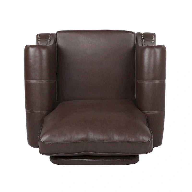 Fauteuil Club en Similicuir Dowd avec Clous Décoratifs par Christopher Knight Home