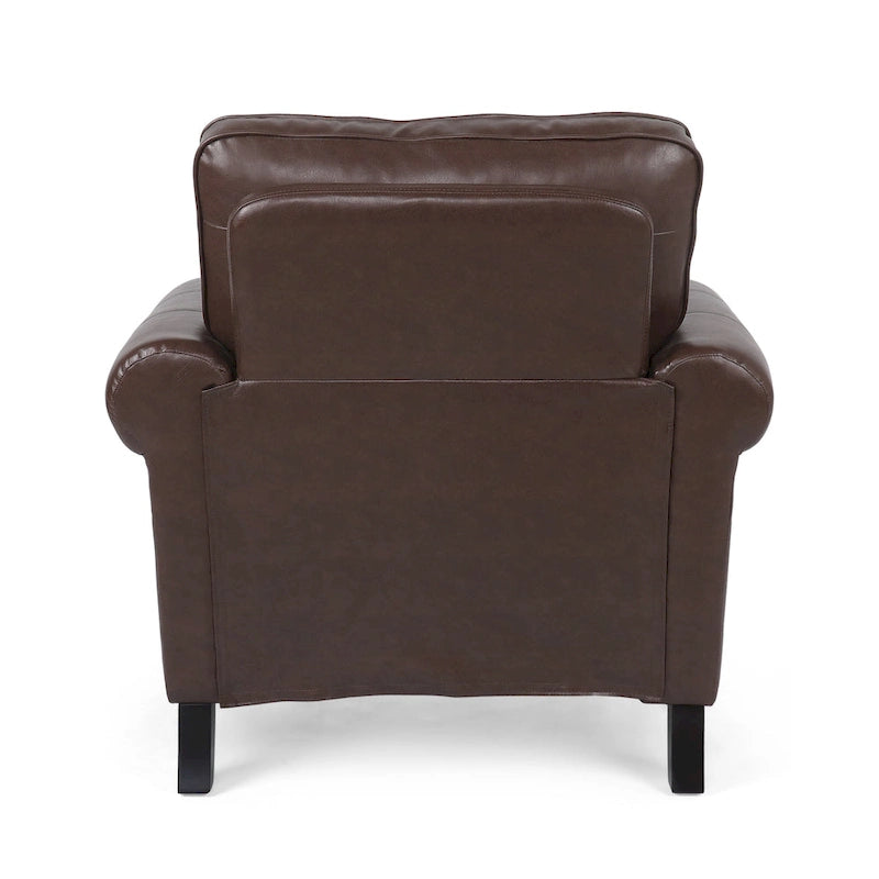 Fauteuil Club en Similicuir Dowd avec Clous Décoratifs par Christopher Knight Home