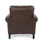 Fauteuil Club en Similicuir Dowd avec Clous Décoratifs par Christopher Knight Home