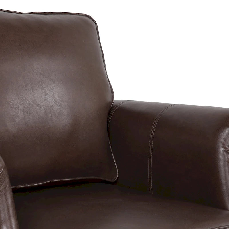Fauteuil Club en Similicuir Dowd avec Clous Décoratifs par Christopher Knight Home