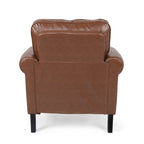 Fauteuil Club en Similicuir Dowd avec Clous Décoratifs par Christopher Knight Home