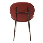 LeisureMod Servos - Lot de 2 chaises de salle à manger modernes - Assise rembourrée en cuir PU avec dossier incurvé et pieds en métal - Confortables pour cuisine, salle à manger, café