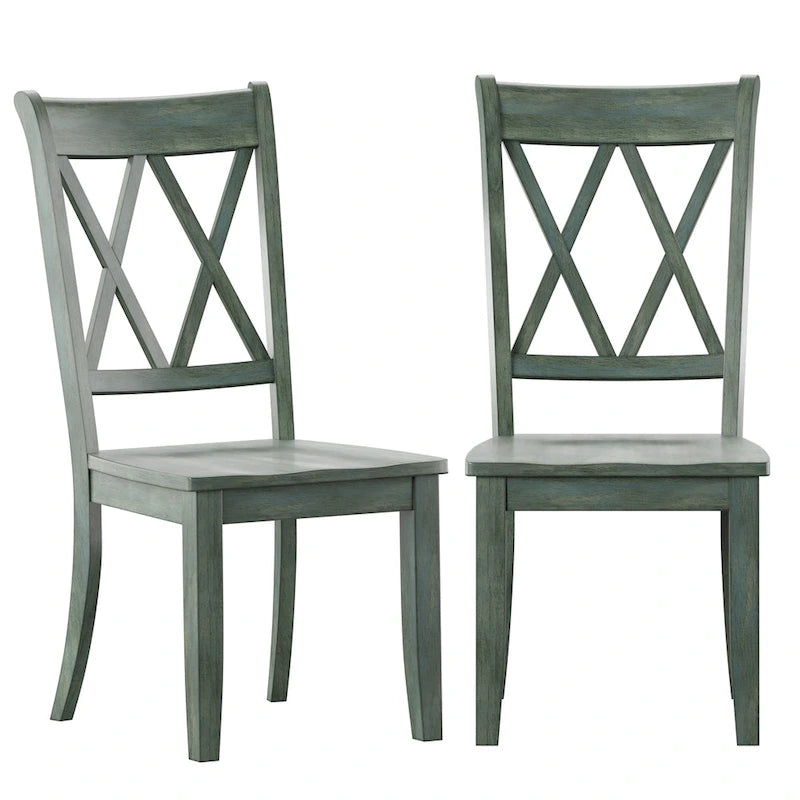 Chaises de salle à manger Ronda en bois avec dossier en X (lot de 2)