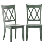 Chaises de salle à manger Ronda en bois avec dossier en X (lot de 2)