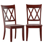 Chaises de salle à manger Ronda en bois avec dossier en X (lot de 2)
