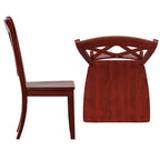 Chaises de salle à manger Ronda en bois avec dossier en X (lot de 2)