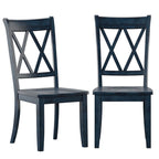 Chaises de salle à manger Ronda en bois avec dossier en X (lot de 2)