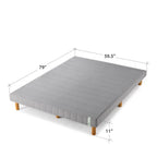 Priage by ZINUS, lit plate-forme en métal gris, lauréat du prix GOOD DESIGN, 28 cm