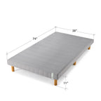 Priage by ZINUS, lit plate-forme en métal gris, lauréat du prix GOOD DESIGN, 28 cm