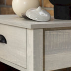 Table de chevet rustique à un tiroir, lot de 2