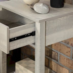 Table de chevet rustique à un tiroir, lot de 2