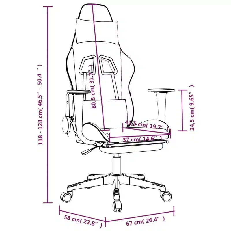 vidaXL Fauteuil de jeu de massage avec repose-pieds, noir et vert, similicuir