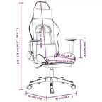 vidaXL Chaise de jeu avec repose-pieds, noir et bleu, similicuir
