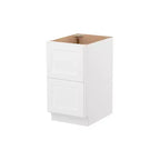 Meuble bas de cuisine Homlux Shaker blanc facile à monter avec 2 tiroirs