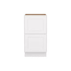 Meuble bas de cuisine Homlux Shaker blanc facile à monter avec 2 tiroirs