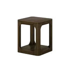 Table d'appoint carrée en bois massif Plank+Beam 20 avec étagère, table de chevet avec rangement pour salon