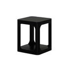 Table d'appoint carrée en bois massif Plank+Beam 20 avec étagère, table de chevet avec rangement pour salon