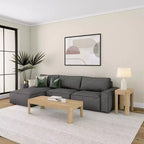 Table basse rectangulaire moderne Plank+Beam en bois massif 54, Table basse pour salon