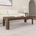 Table basse rectangulaire moderne Plank+Beam en bois massif 54, Table basse pour salon