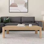 Table basse rectangulaire moderne Plank+Beam en bois massif 54, Table basse pour salon