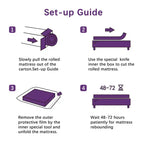 Matelas en mousse à mémoire de forme mi-ferme respirant Wuleitex de 8 pouces