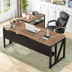 Lantine 63 L Shaped Executive Desk with Drawer Cabinet
