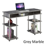 Bureau d'étudiant avec étagères Designs2Go No Tools de Convenience Concepts