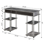 Bureau d'étudiant avec étagères Designs2Go No Tools de Convenience Concepts