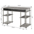 Bureau d'étudiant avec étagères Designs2Go No Tools de Convenience Concepts