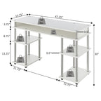Bureau d'étudiant avec étagères Designs2Go No Tools de Convenience Concepts